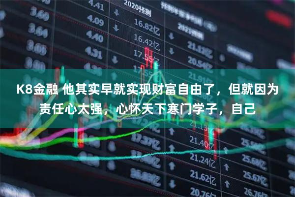K8金融 他其实早就实现财富自由了，但就因为责任心太强，心怀天下寒门学子，自己