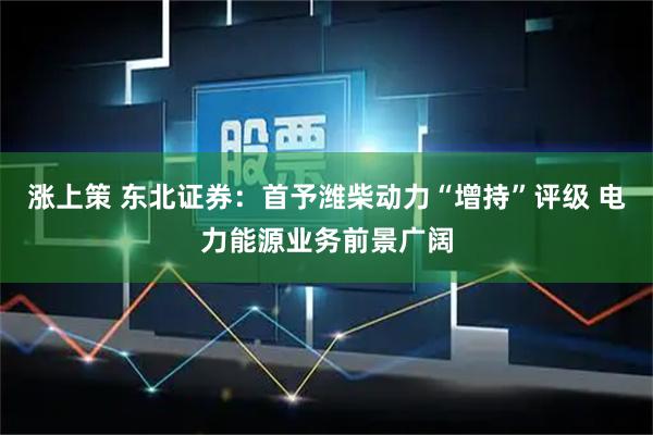 涨上策 东北证券：首予潍柴动力“增持”评级 电力能源业务前景广阔