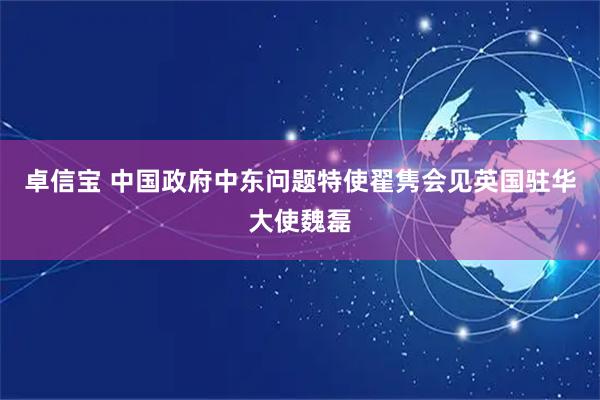 卓信宝 中国政府中东问题特使翟隽会见英国驻华大使魏磊