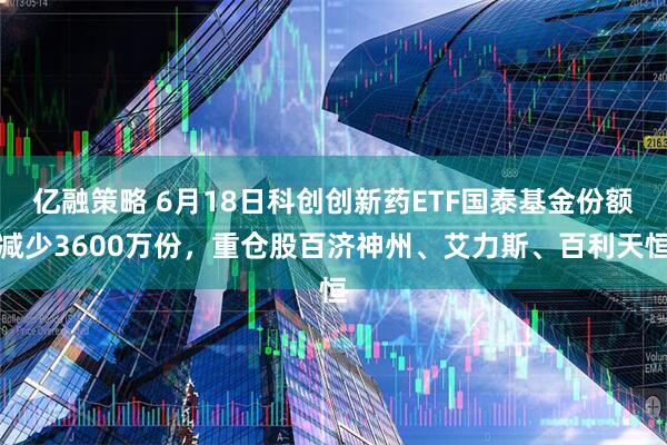 亿融策略 6月18日科创创新药ETF国泰基金份额减少3600万份，重仓股百济神州、艾力斯、百利天恒