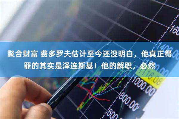 聚合财富 费多罗夫估计至今还没明白，他真正得罪的其实是泽连斯基！他的解职，必然